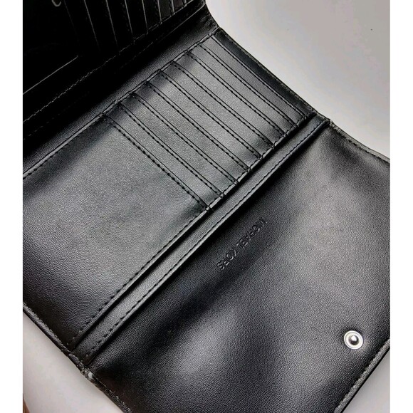 Michael Kors MK Signature Trifold Snap Wallet Black - Picture 6 of 7